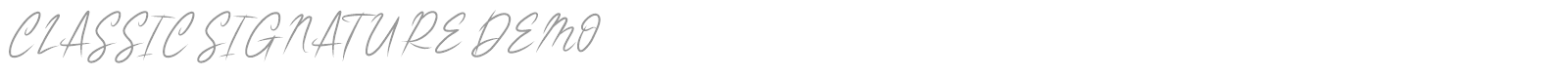 Classic Signature font preview